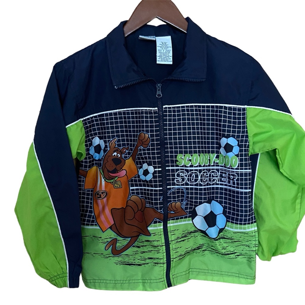 Cartoon Network Scooby-Doo! Wear Soccer Graphic Zip-Up VINTAGE  Jacket.  8/10